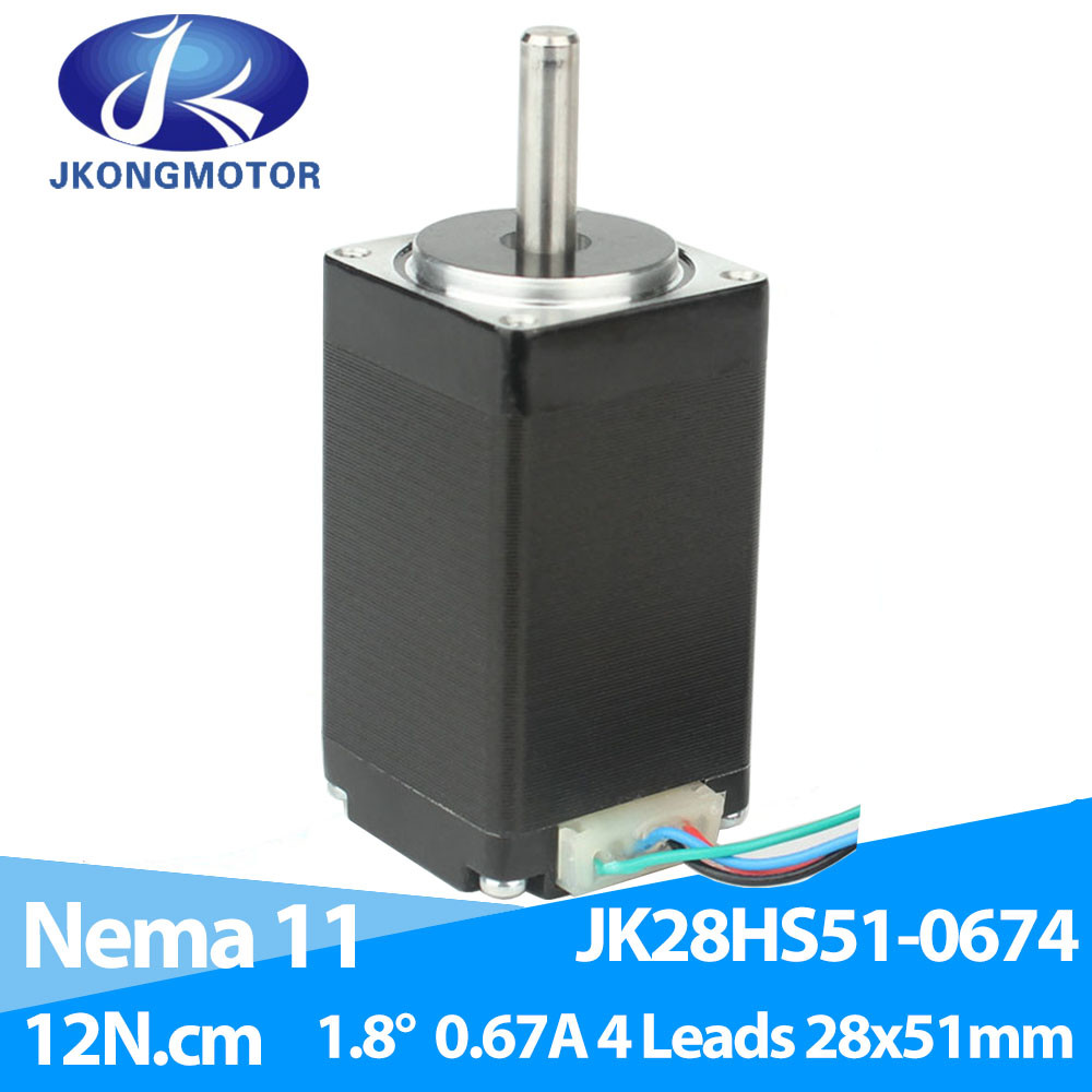 12N.Cm 17oz. 0.67A in NEMA 11 28HS51-0674 Mini Stepper Motor